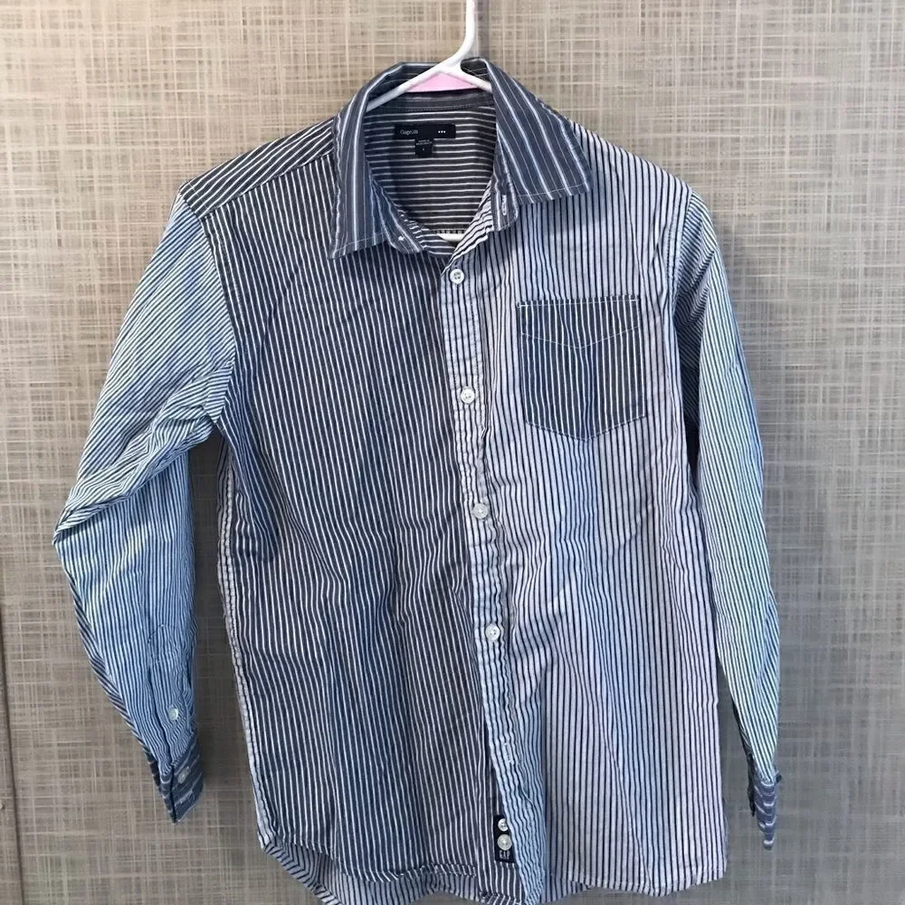 Gap Boys Long Sleeve Blue Dress Shirt Size Large